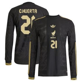 César Huerta #21 Mexico National Team 2025 Third Long Sleeve Jersey